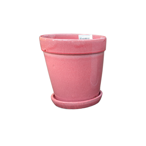 Pot met schotel pale pink - D 30 x H 33 cm