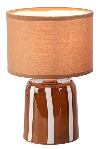 Lamp met kap BO D 13,5 x H 20 cm terra orange