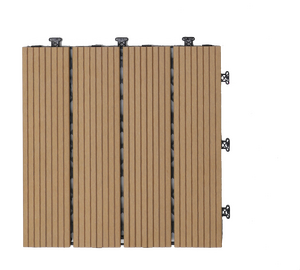 Qlik WPC terrastegel bruin 4 latjes - 30x30x2,5cm - afbeelding 2