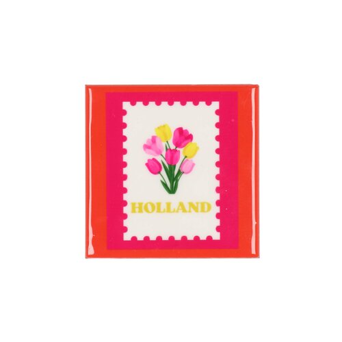 Quote tegel 'Holland' oranje - B 10 X H 10 X D 1 Cm