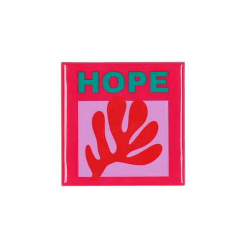 Quote tegel 'Hope' roze - B 10 X H 10 X D 1 Cm