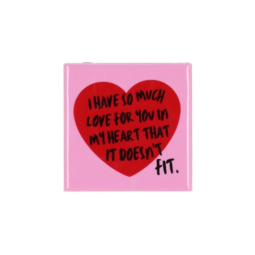 Quote tegel 'I Have So Much Love' roze - B 10 X H 10 X D 1 Cm