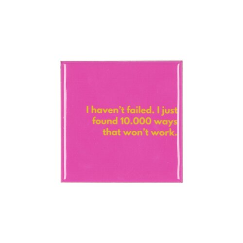 Quote tegel 'I Haven'T' roze - B 10 X H 10 X D 1 Cm