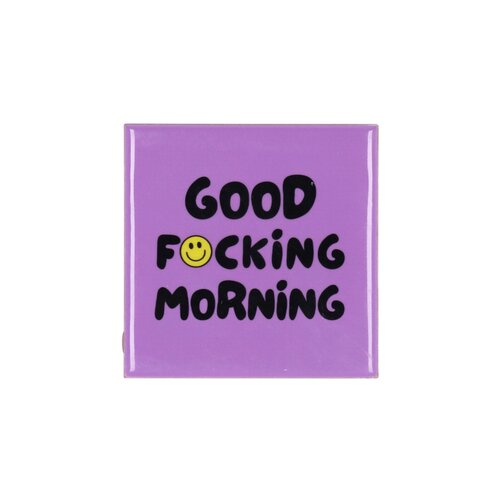 Quote tegel 'Morning' paars - B 10 X H 10 X D 1 Cm