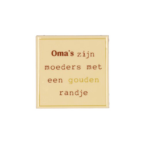 Quote tegel 'Oma'S' beige - B 10 X H 10 X D 1 Cm