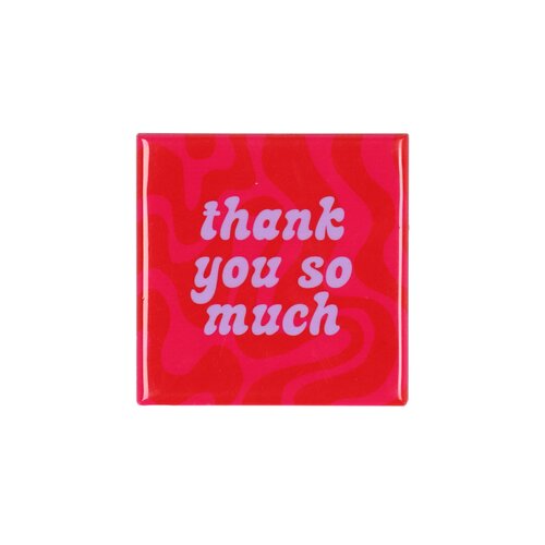 Quote tegel 'Thank You' roze - B 10 X H 10 X D 1 Cm