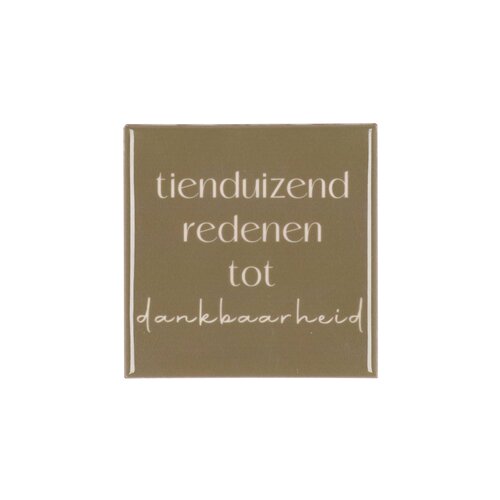 Quote tegel 'Tienduizend' bruin - B 10 X H 10 X D 1 Cm