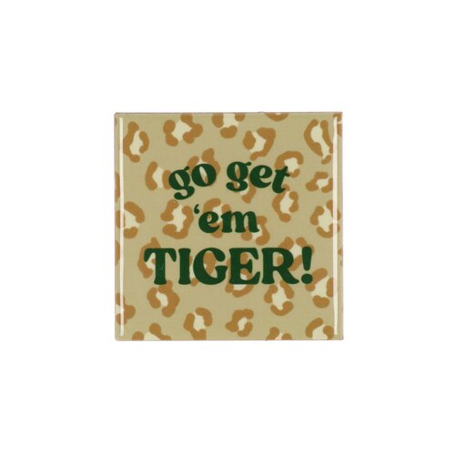 Quote tegel 'Tiger' bruin - B 10 X H 10 X D 1 Cm