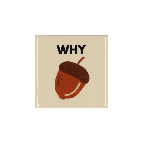 Quote tegel 'Why' beige  - B 10 X H 10 X D 1 Cm