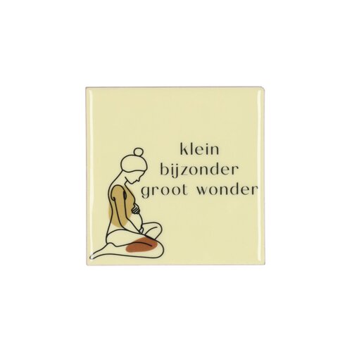 Quote tegel 'Wonder' beige - B 10 X H 10 X D 1 Cm