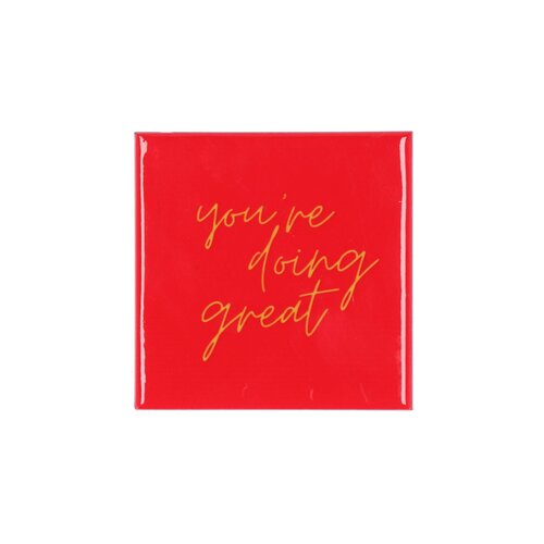 Quote tegel 'You'Re Doing Great' roze - B 10 X H 10 X D 1 Cm