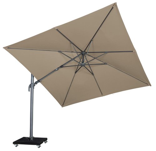 Royal Seasons Zweefparasol Recharger T² 300x300 Taupe - afbeelding 2