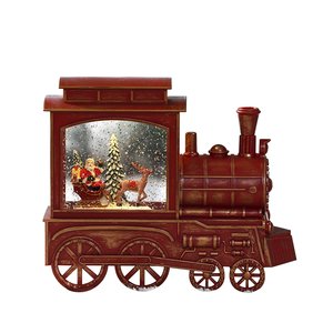 Sneeuwlantaarn Locomotief Rood - 22 x 7 x 20 cm - afbeelding 1