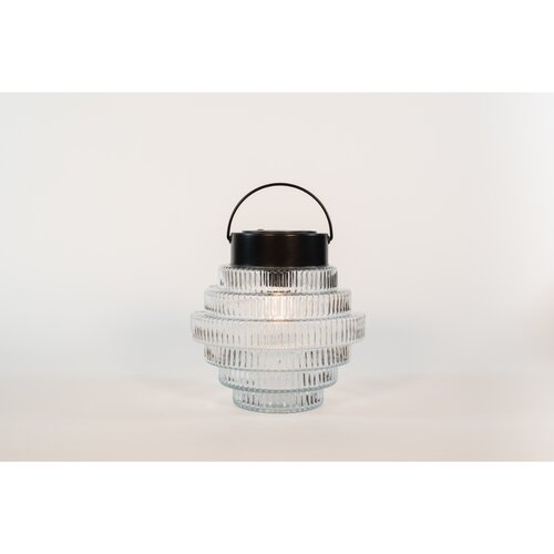 Solar glazen retro lamp helder  16X16CM