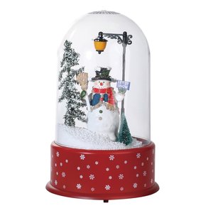 Stolp met Sneeuwpop in Sneeuw - D 23 x H 36 cm - afbeelding 1