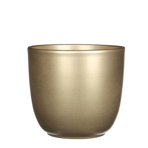 Tusca pot rond goud - h18,5xd19,5cm