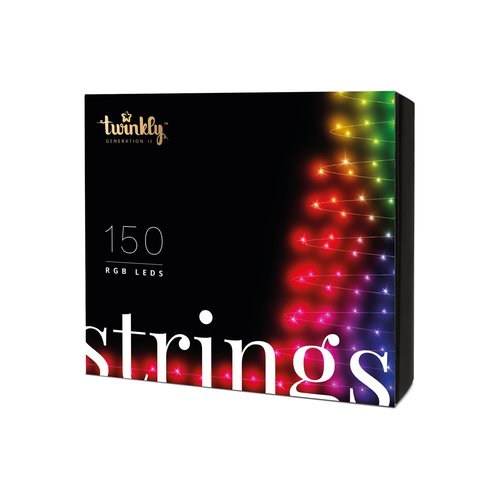 Twinkly strings 150L RGB - 8m - 2,5m lead black - afbeelding 1