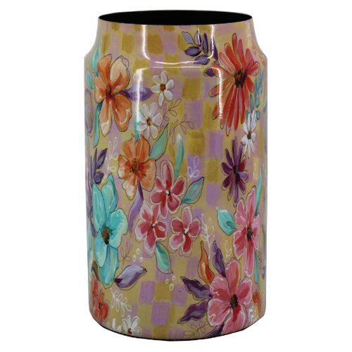 Vaas Pella Jet Home met bloemen - D 24 x H 45 cm