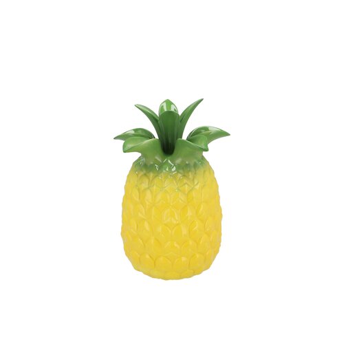 Vaas 'Pineapple Tropical' geel - H 22 x D 16 cm