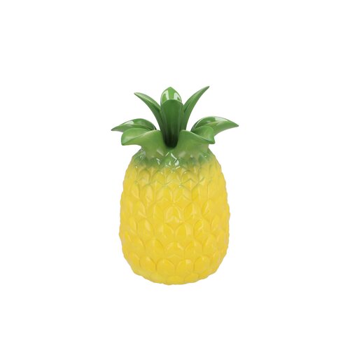 Vaas 'Pineapple Tropical' geel - H 28 x D 18 cm