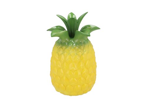 Vaas 'Pineapple Tropical' geel - H 33 x D 23 cm