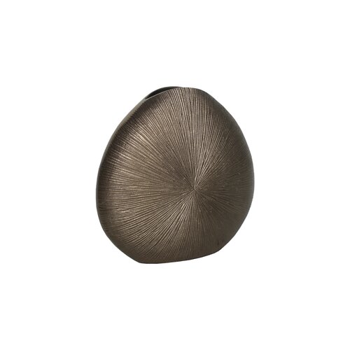 Vaas plat "eggshape" brass antique - B 30 x D 11 x H 29,5 cm