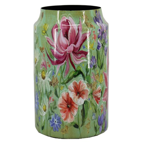 Vaas Veria Jet Home met bloemen - D 18 x H 30 cm