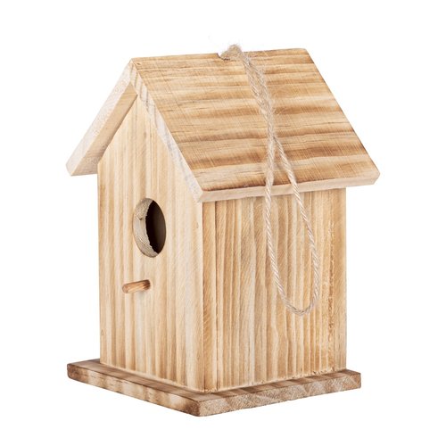 Vogelhuis Pine Carbon vierkant - 15 x 13 x 21 cm - afbeelding 3