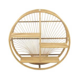 Wandplank bamboe D 74 x H 16 cm natural