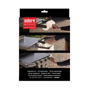 Weber Works organiser kit (gereedschapshaken, vuilniszakhouder&keukenrolhouder) - snap on